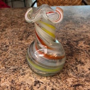 Vintage Marigold Art Glass Vase